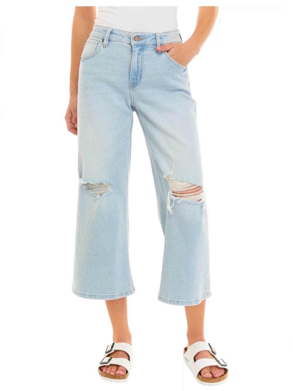 For Luv of Denim vintage relaxed gaucho jeans.